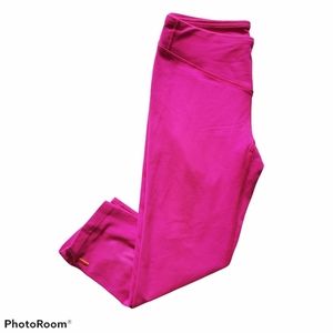 Lucy Neon Hot Pink Cropped Leggings Size Small